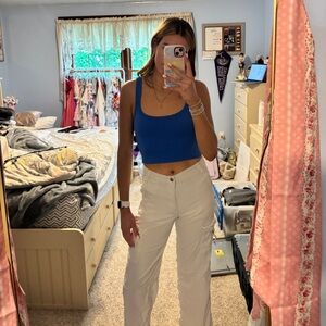 American Eagle Dreamy Drape Cream Pants – Size 2